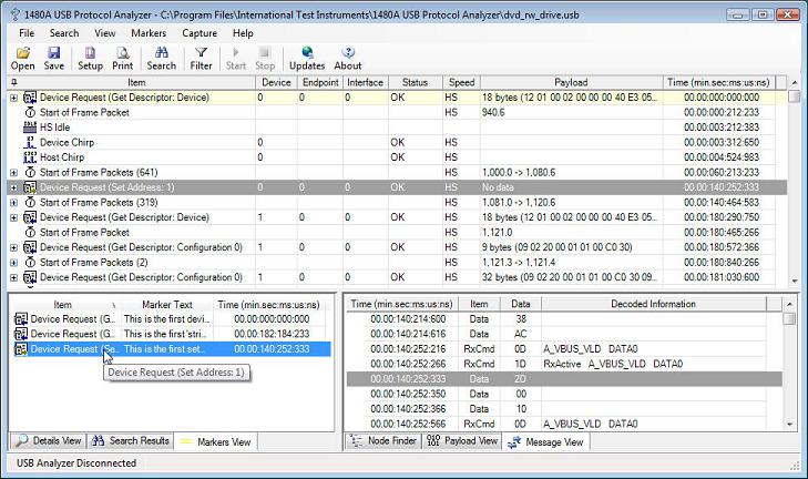 International Test Instruments. 1480A USB Protocol analyzer